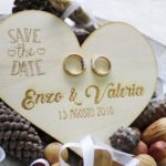 Cuscino Portafedi Cuore Legno