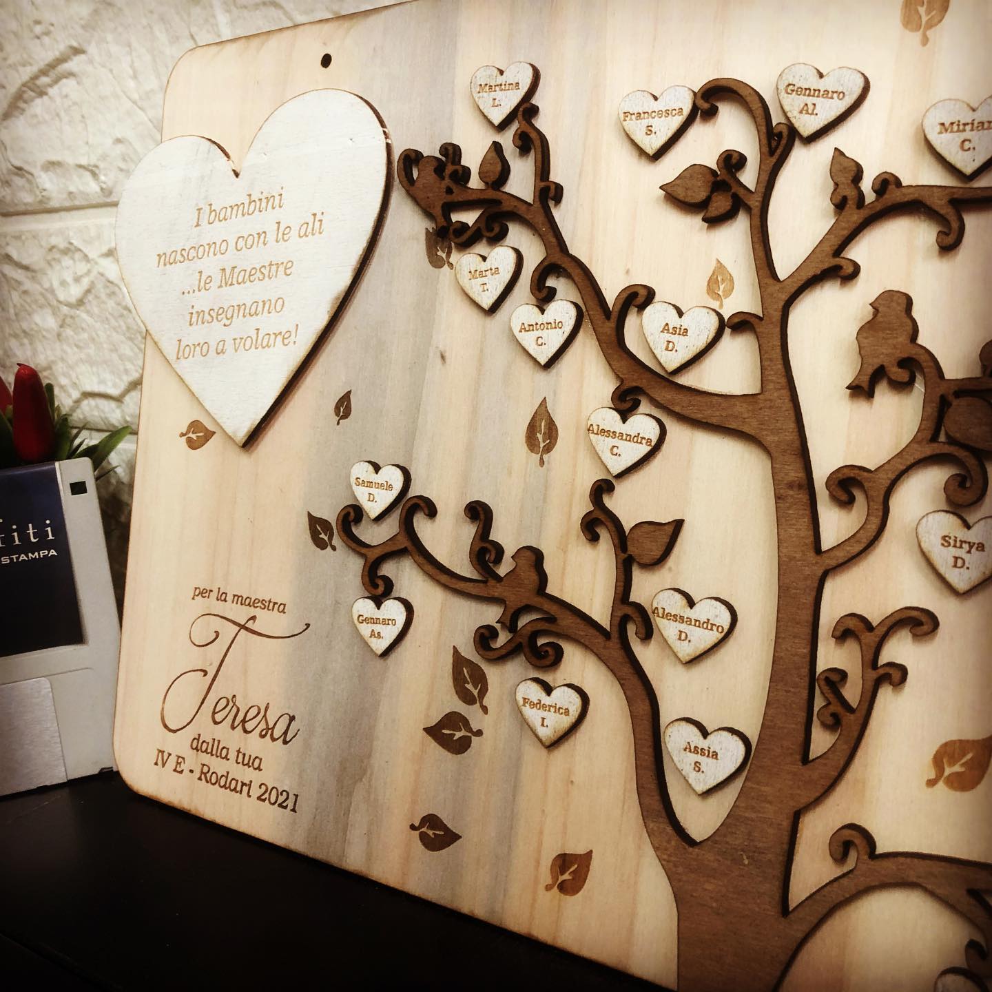 Targa Maestra in legno Targa Maestra in legno