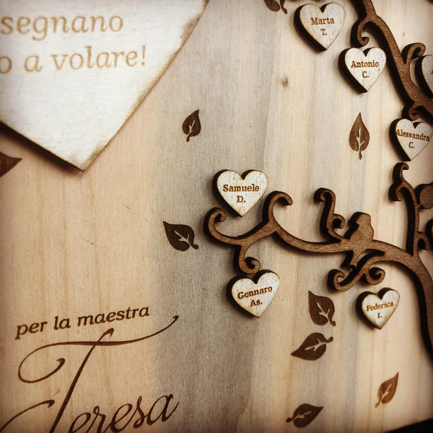 Targa Maestra in legno Targa Maestra in legno