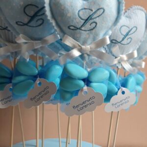 Cuori in pannolenci con iniziale