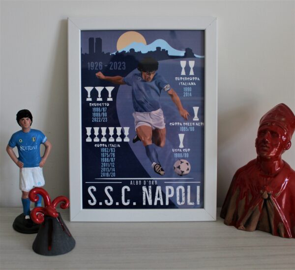 Stampa celebrativa Calcio Napoli