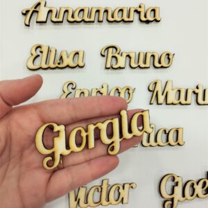 Segnaposto Nomi in legno