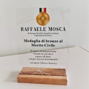 Targa moderna in plexiglass
